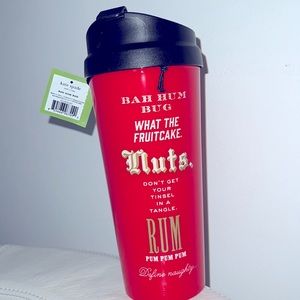Kate Spade Mug . 16 oz Xmas 🎄 Spirit travel mug . Bah hum bug !